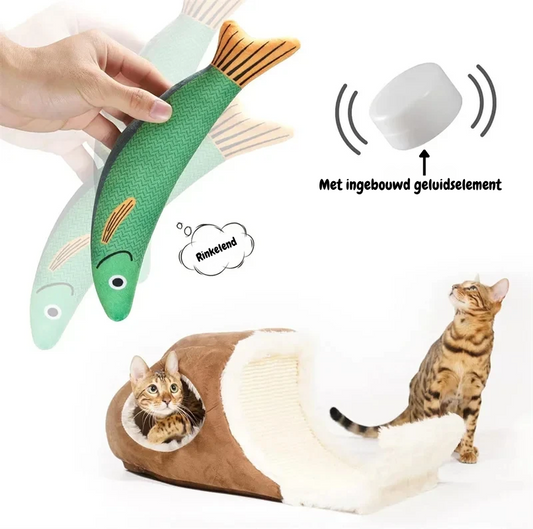 BEBO Interactief 3D Goudvis met Catnip en Geluid